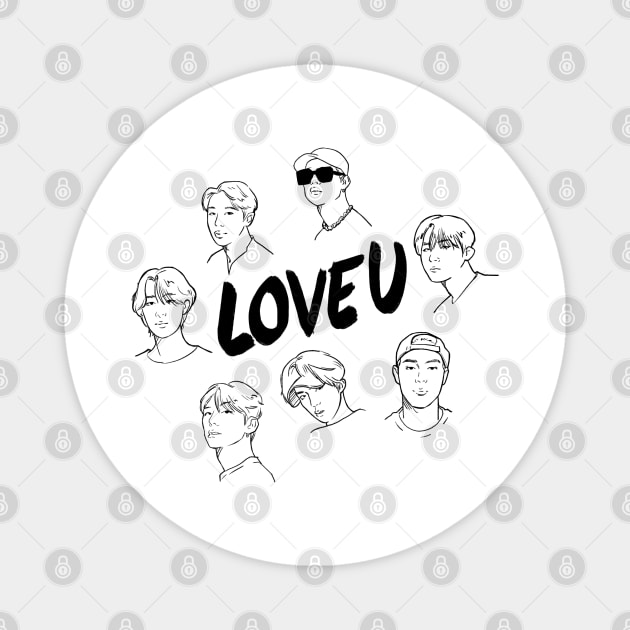 MONSTA X LOVE U Magnet by KPOPBADA